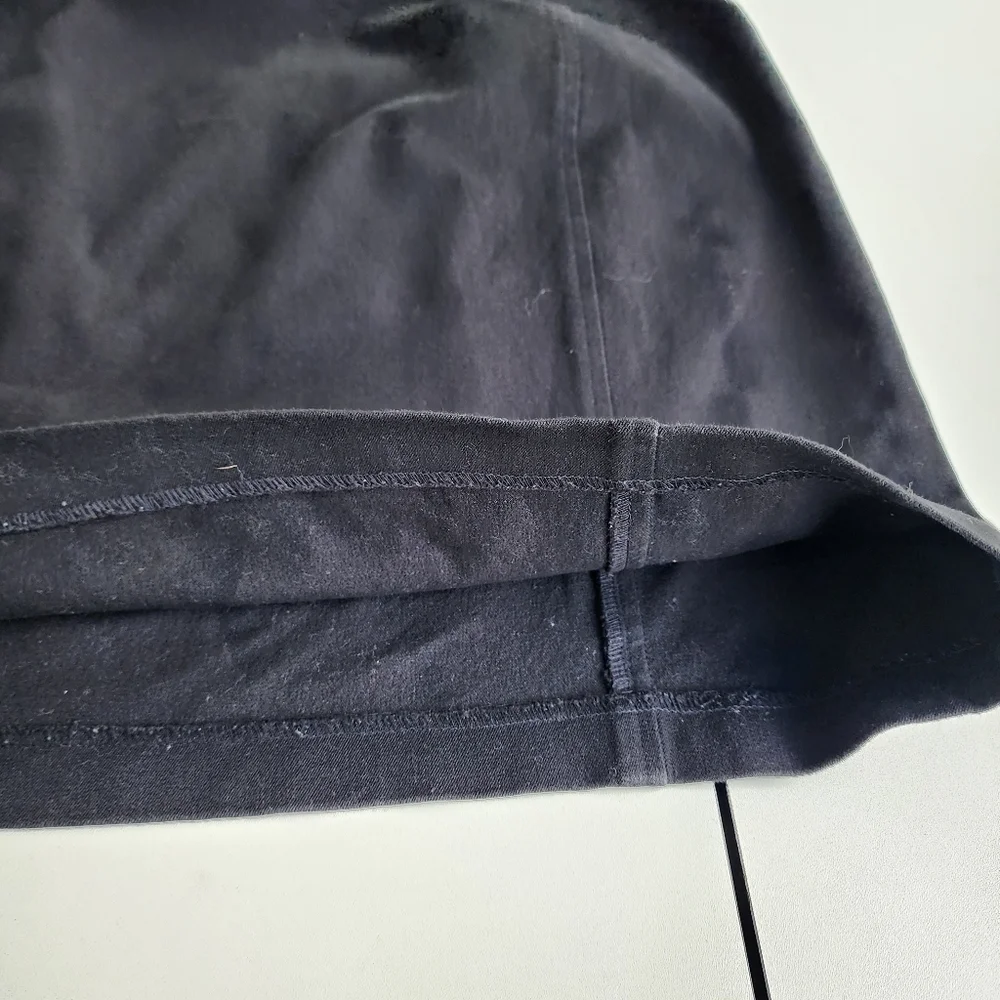 Lauren Ralph Lauren Womens Skirt Large Black Pencil Cotton Stretch Pull On Sz 12